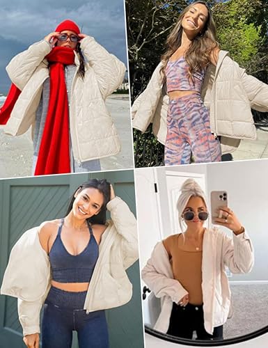 Xiaoxuemeng Womens Quilted Puffer Jacket Zip Up Lightweight Padded Coat Outwear3