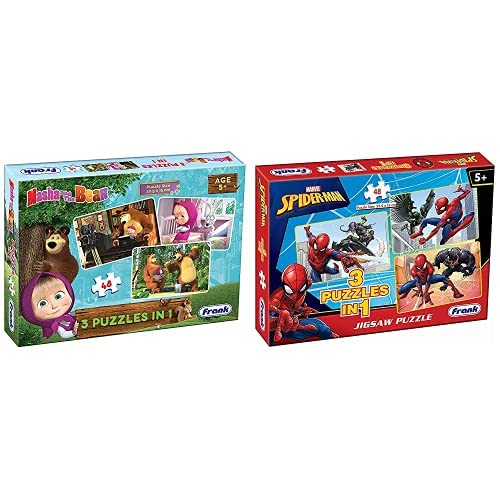 Buy Frank Masha and The Bear 3 in 1 Puzzle for 5 Year Old Kids and Above, Pack of 1, Multicolor