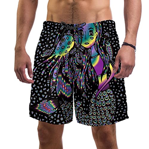 Maillots de bain homme sirène colorée Yuzheng shorts de plage