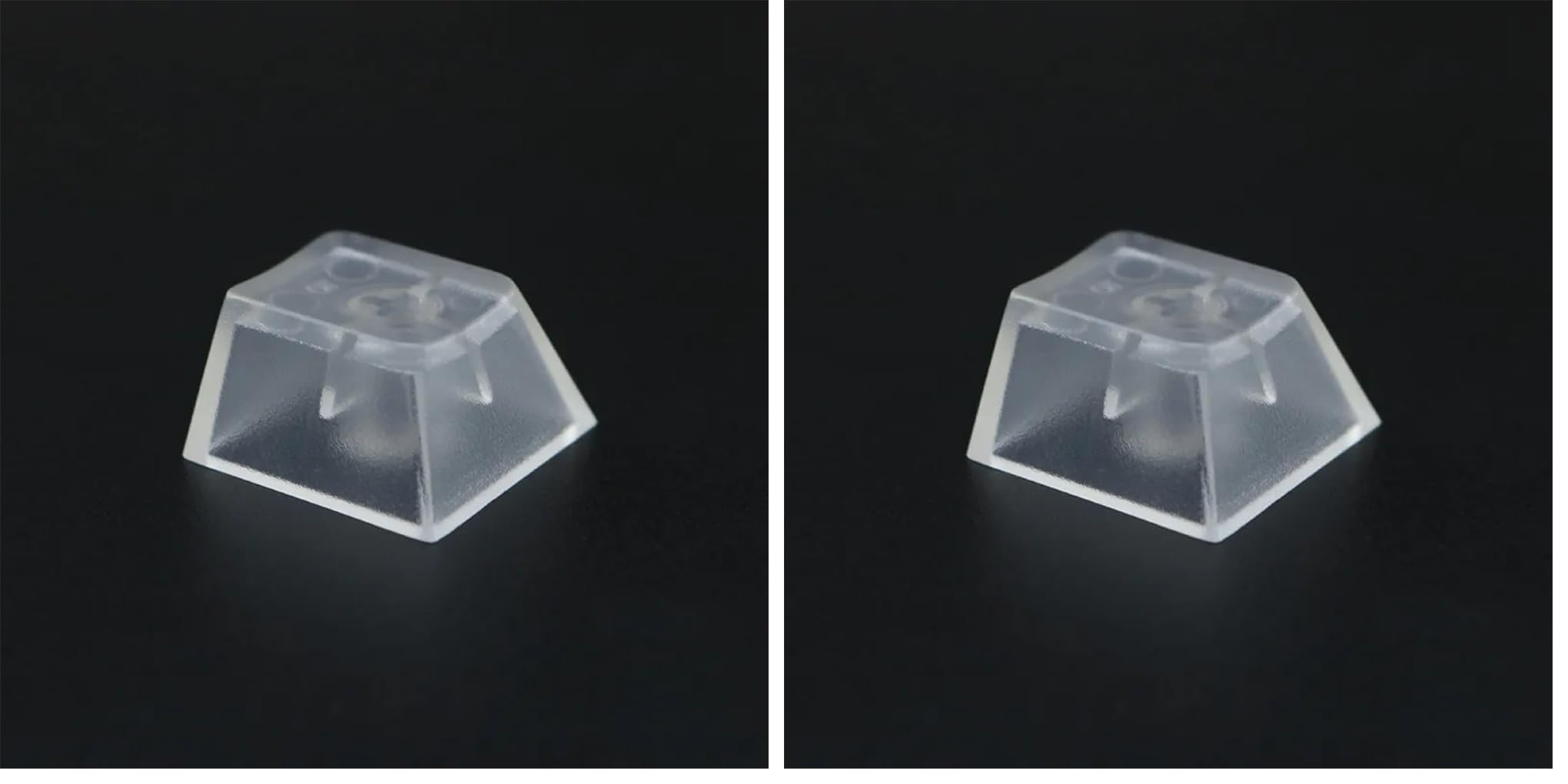 OEM Profile Blank Keycaps ABS Frosted Transparent Translucent 1U R4 Keycap for MX switches Mechanical Keyboard(Transparent, 20pcs) (Pack of 2)