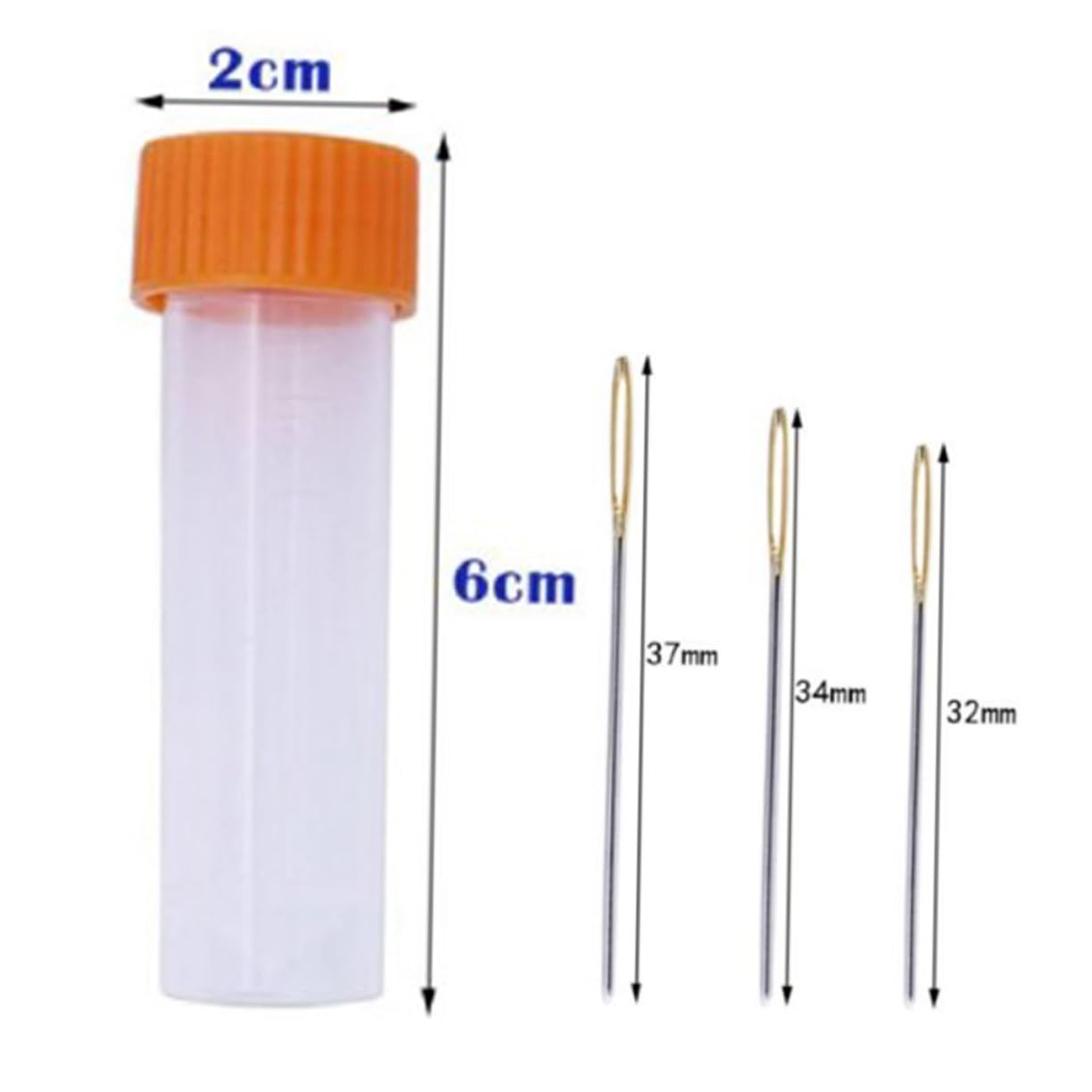 SEWACC 18-Piece Golden Tail Needle Set Large Hole Cross Stitch Needles Ideal for and Decorative Projects