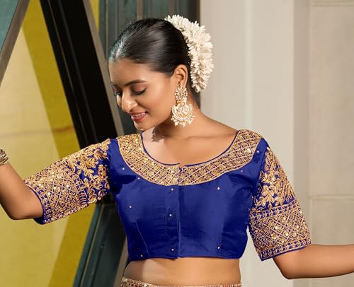 Image of Vihu Fashion Women Silk Half Sleeve Blouse