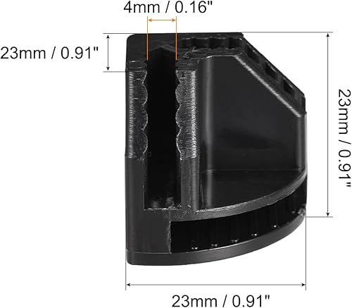 Miniatura 2 de uxcell Conectores de cubo de alambre de plástico, clip de hebilla de rejilla de 0.906 x 0.906in para organizador de gabinete de estantería de