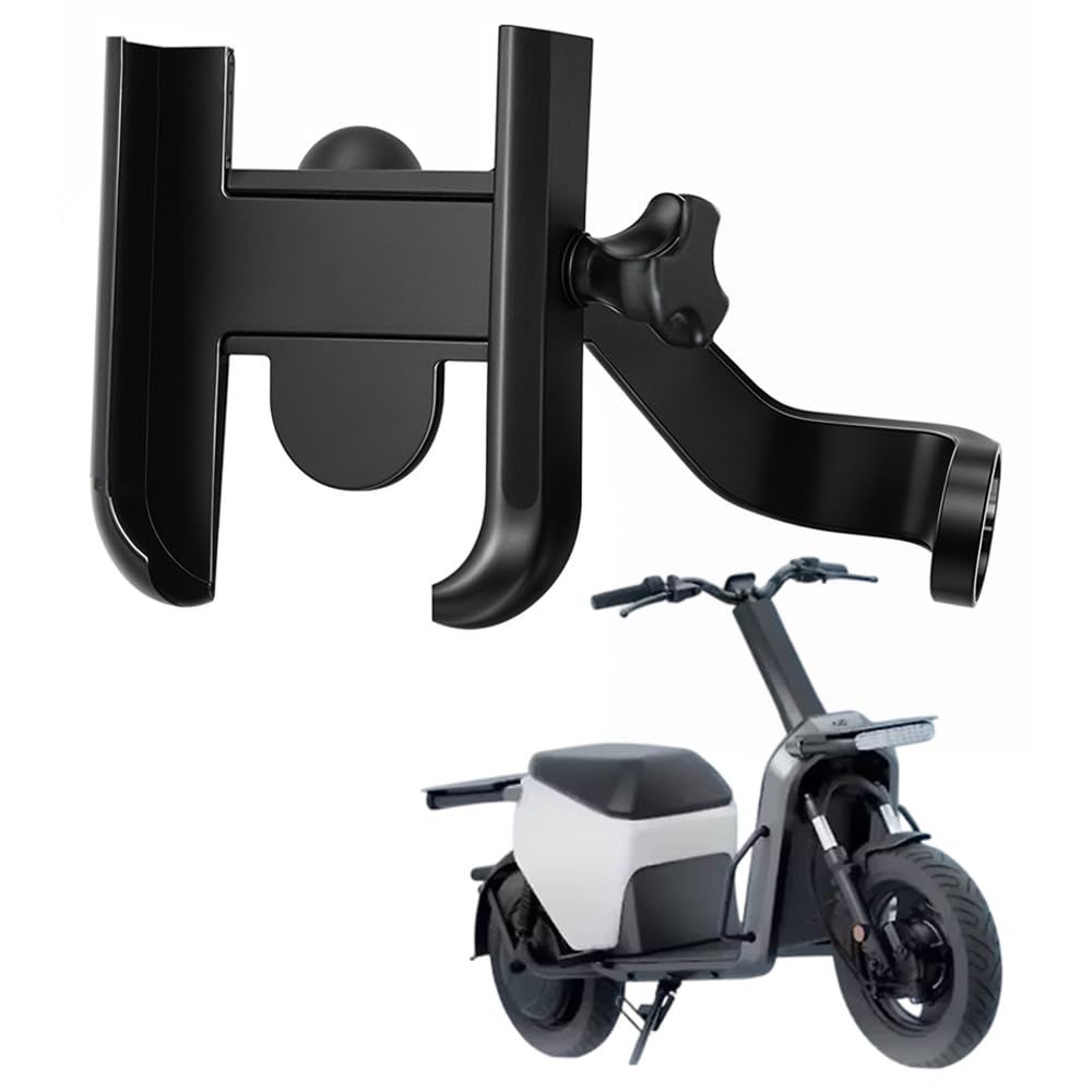 WHIPONE Metal CNC Mobile Holder for Scooter, Scooty & Motorcycle Compatible for Ola Gig, Mirror Mount, 360° Rotation, Strong Anti-Slip Grip, Wide Adjustable Fit for All Smartphones (Black)-picture-10