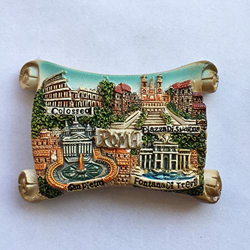 Imán Refrigerador Decorativo Roma Italia 3D 6x8 cm miniatura 2