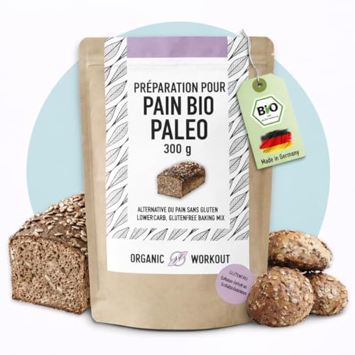LOWER-CARB PAIN MIX - 100% Bio | paleo | sans gluten | pain protéiné | haute fibre | sans sucre ajouté | sans grain (1 paquet, Paleo)