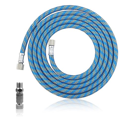 SRJQXH Manguera de Aerógrafo 3 Metros, Azul, Nylon, Manguera Compresor Aire, Acoplamientos Rápidos G1/8, 3 metros