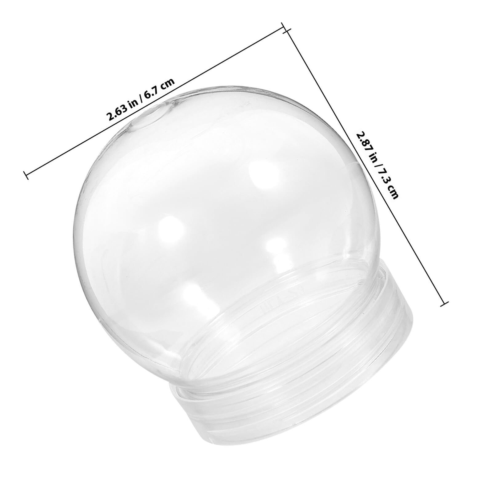 Veemoon Lot de 24 Boules à Neige en Plastique Transparent 150 ML Sphères Soi-Même pour Loisirs Créatifs Fournitures DIY pour Décoration de Noël