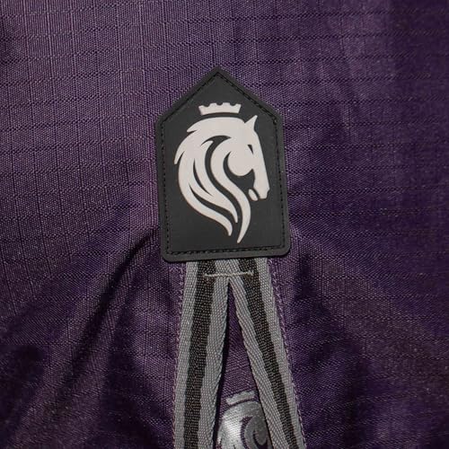 Image of Equinavia Norse Lightweight 100g Fill Horse Rain Blanket | Waterproof Turnout Sheet - Black - 66 in - Grape Purple - 69 in