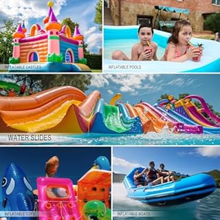 Pool Patch Repair Kit for Inflatables-Air Mattress Patch Kit Heavy Duty, Waterproof Self-Adhesive TPU Vinyl Repair for Pool Liners, Bounce House, Air Bed, Above Ground Pool, Water Slide (12 Packs)