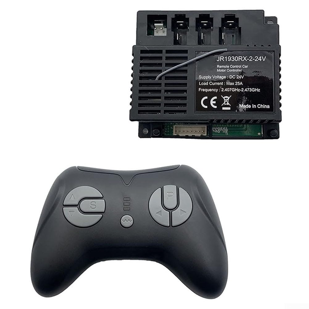 JR1930RX-2-24V Kids Electric Car Transmitter Control Box Receiver, 2.4G BT Remote Control And Receiver For Children Electric Vehicle Parts(full set)