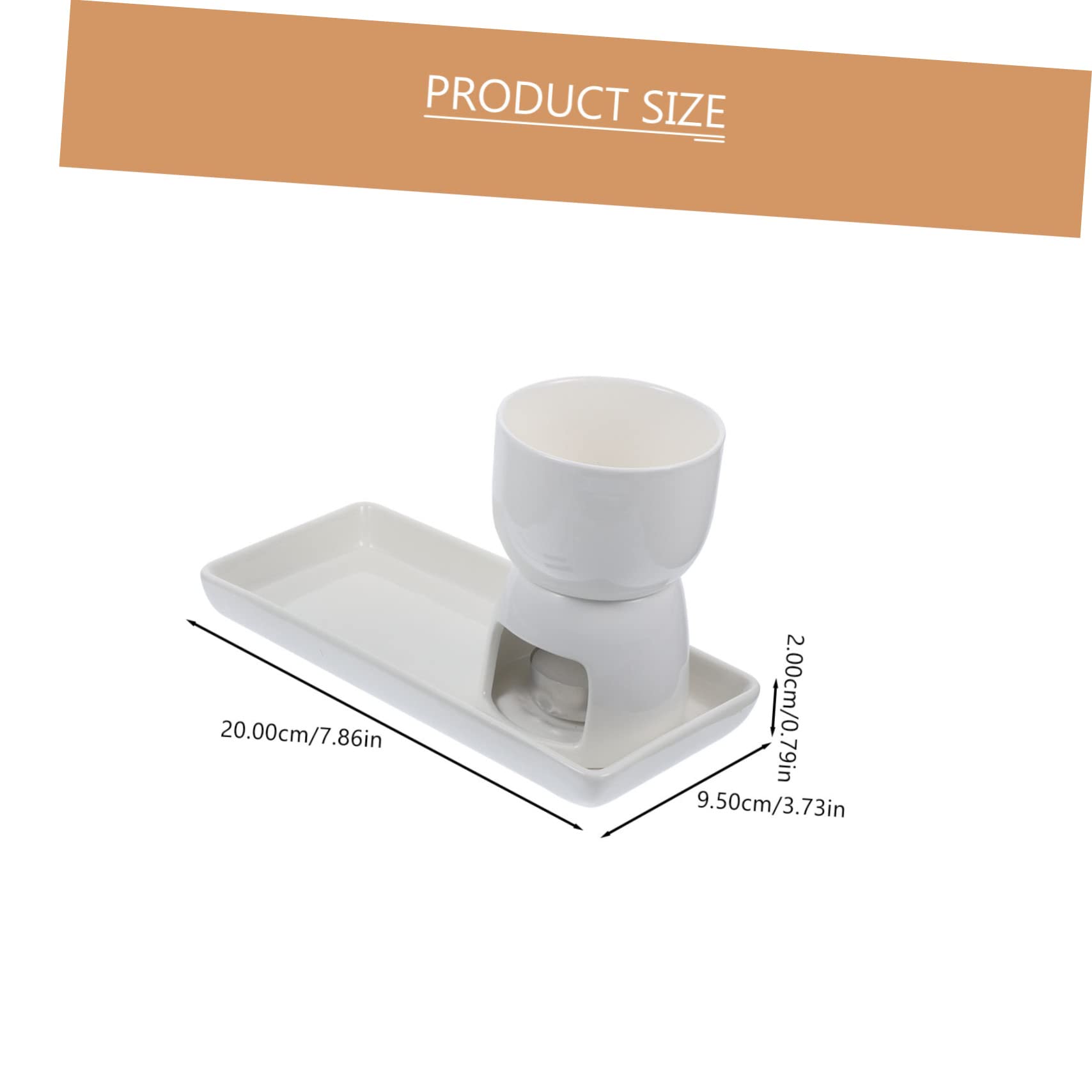 HOLIDYOYO 1set Ceramic Chocolate Fondue Melting Pot for Home and Bakery Use for Cheese and Dessert Dipping Forks Compact and Portable Design