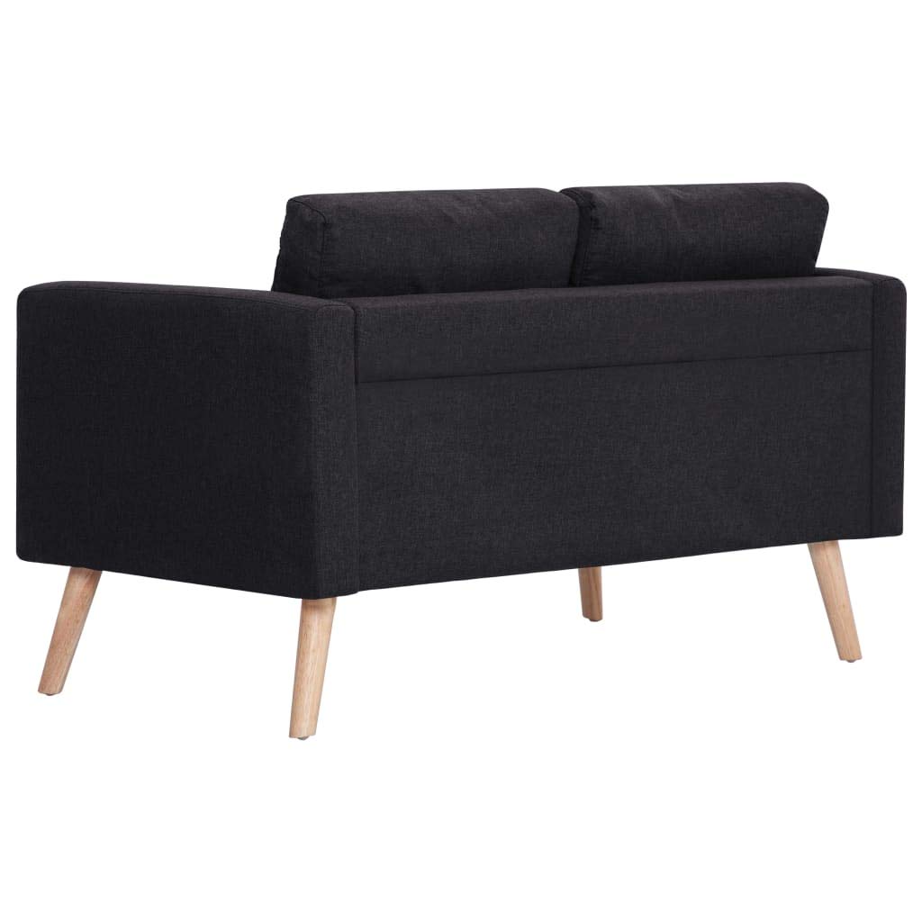 ARKEM Sofá de 2 plazas de Tela Negro Sofas De Salon SofáS De Dos Plazas Sofas para Espacios PequeñOs