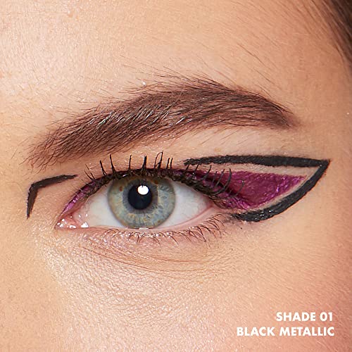 Nyx Professional Makeup Epic Wear Metallic Liquid Liner, Long-Lasting Waterproof Eyeliner - Black Metal #TOP2