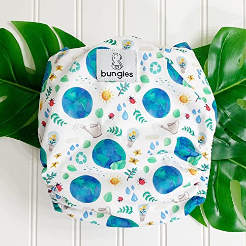 Bungies Earth Day Baby Cloth Diaper With 1 Hemp Insert, 1 Bamboo Insert #TOP27