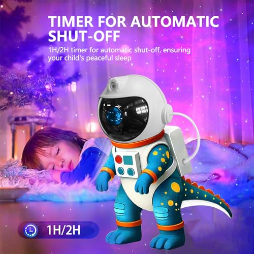 Projecteur Galaxy astronaute dinosaure avec télécommande et 8 modes d'ambiance - 3