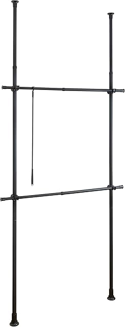 Wenko Sistema Telesc¾pico Húrkules Basic Black, Alloy Steel, 300 x 11 x 120 cm