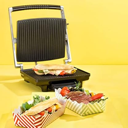 MEDION MD 16832 Kontaktgrill/Panini Grill (1.800 Watt, Antihaftbeschichtung, Temperaturkontrolle, Öl-Auffangschale… – Bild 6