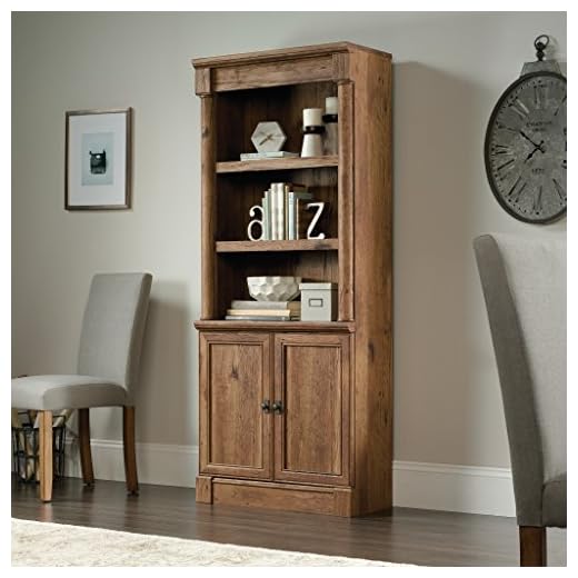 Elegant Sauder Palladia Bookcase with Doors