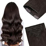 GOO GOO Invisi Edge Clip in Hair Extensions Real Human Hair Invisible Blend
