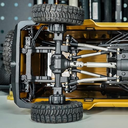 INJORA High Clearance Links Set - Stainless Steel Chassis Links for 1/18 RC Crawler FMS FCX18 LC80 Upgrade