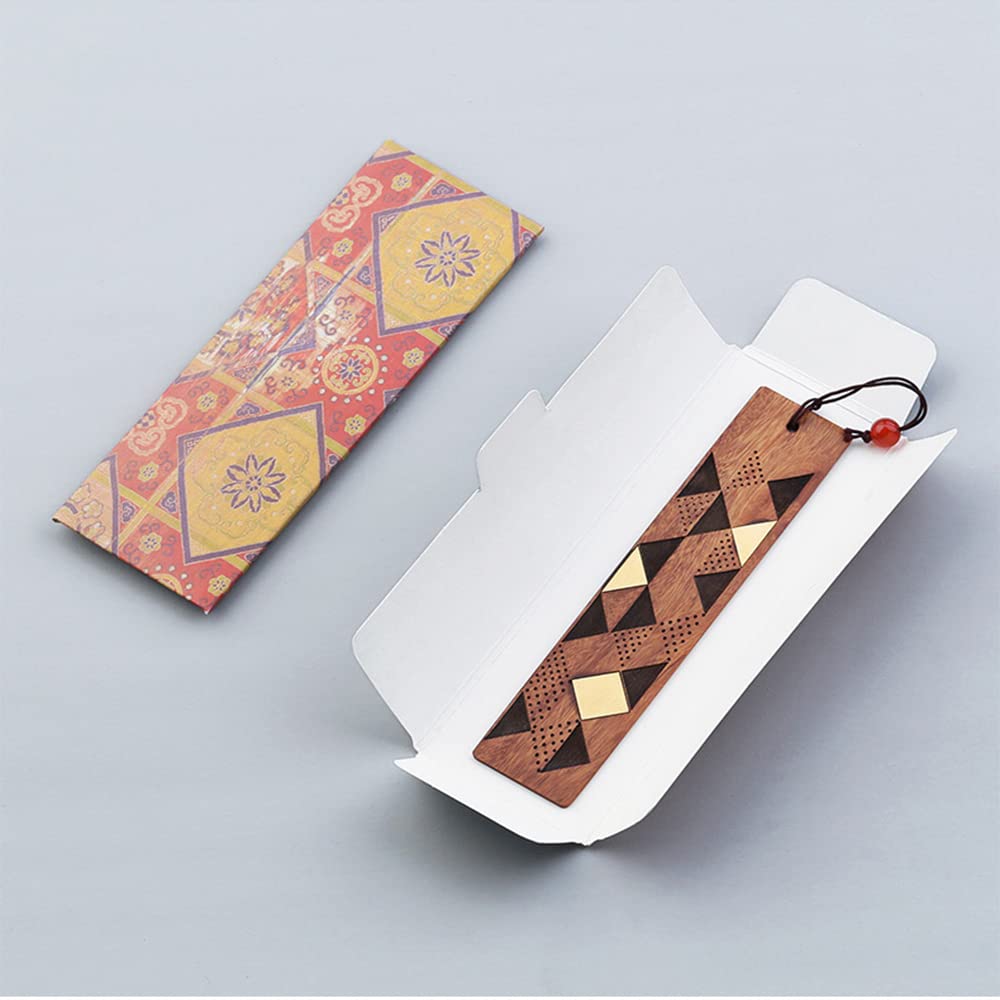 Hartholz -Messing -Metall -Lesezeichen Klassische chinesische Stil aus Holz aus Holz einfache Kunst -Lesezeichen Geschenke zum Lesen Liebhaber