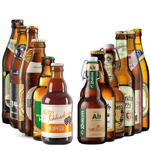 12er Deutschland Bierpaket - Regionale Bierspezialitäten aus ganz Deutschland - Geschenkidee für Bierliebhaber
