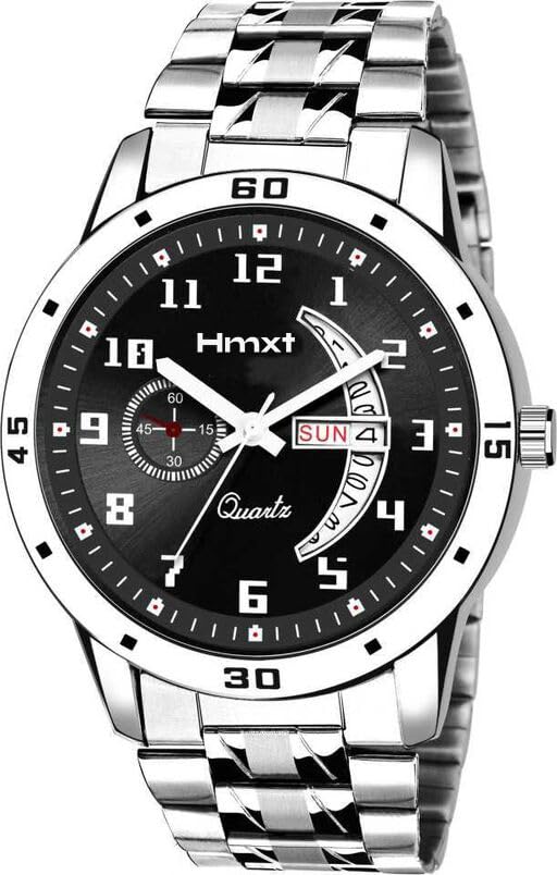 HMXT-39 Black Day & Date Stainless Steel Analog Watch for Men