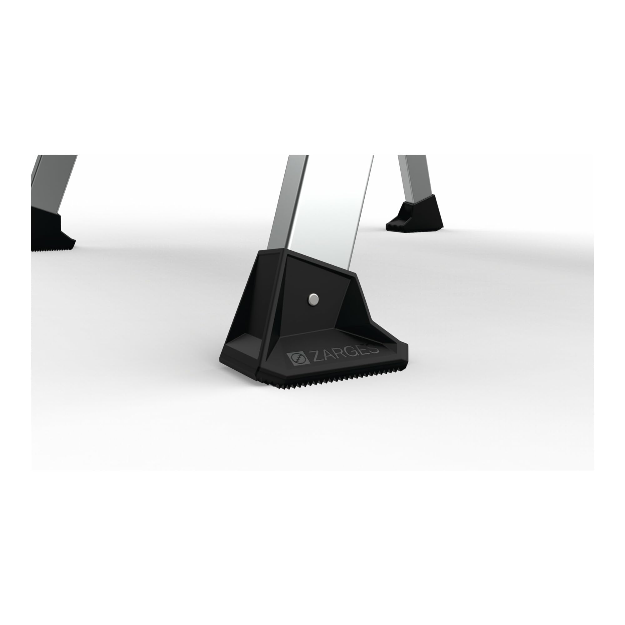 Zarges klappbares Arbeitspodest XLstep P (2 x 2 Stufen, 40 x 30 cm, aus Stahl, eloxierte Holme, beidseitig begehbar, platzsparend, Ideal für Montage-, Wartungs- und Reparaturarbeiten) 40101