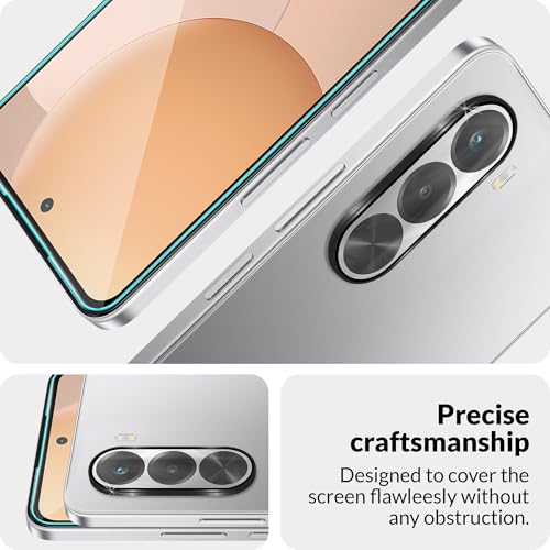 Image of FIRST MART Military-Grade Gorilla Tempered Glass Compatible with Realme P4x 5G (6.72 Inch) With 1 Set of Black Rings & Installation Kit | Edge to Edge Coverage | Black