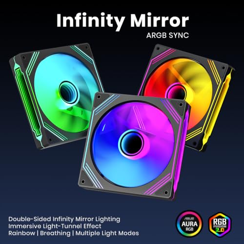 Image of Prism14 140mm ARGB PC Case Fans(Black Reverse 1 Pack)