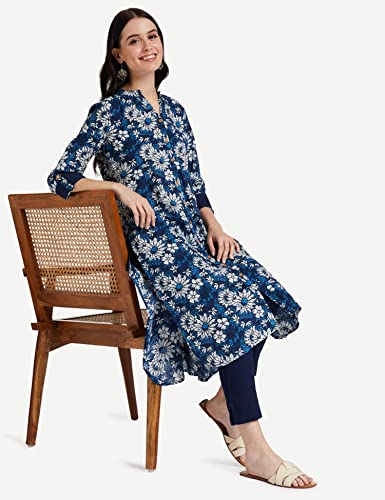 Image of Amazon Brand - Myx Women's Cotton Regular Fit Kurta (Available in Plus Sizes)