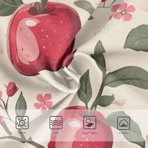 Wusikd Red Apples Cute Girls' Underwear Cotton Green Leaves Girls Briefs Soft Toddler Underwear 2T3