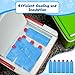 Menolana 6 Pieces Ice Blocks Ice Pack Rectangular PETG Simply Stays Frozen for Longer Blue Reusable for Home Family Picnic BBQ Fishing