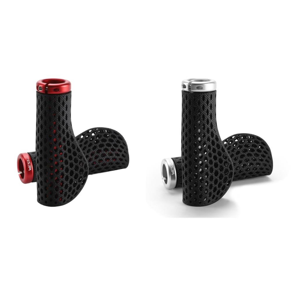 Manopole per manubrio della bicicletta 3D stampato MTB antiurto ergonomiche antiscivolo per mountain bike e altro ancora