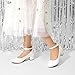DREAM PAIRS Girls Dress Shoes Chunky High Heels Ankle Strap Party Wedding Princess Pump for Little Big Kid,Size 2 Little Kid,White,KKUMPU2502