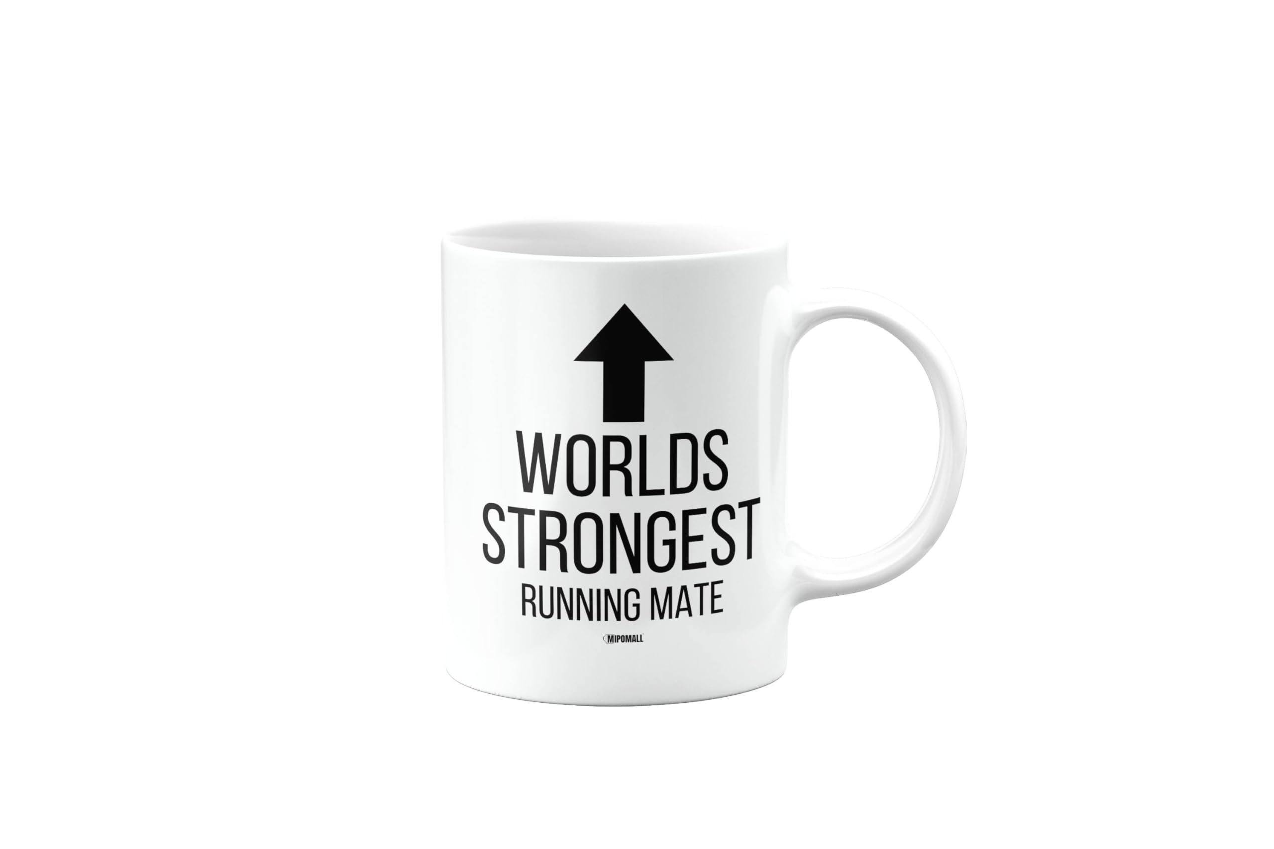 World's Strongest Running Mate Mug, Funny, Joke, Silly, Gag, Happy Birthday Gifts for Men or Women, Secret Santa, Presents for Christmas, Cup, mm-CA_271_142
