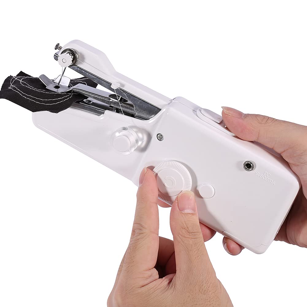 Máquina de coser portátil, mini herramienta profesional de costura eléctrica de mano de puntada rápida, adecuada para principiantes, tela de bricolaje para niños, cortina de ropa para mascotas 5