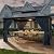 Kurapika 12' x 14' Hardtop Gazebo, Outdoor Metal Gazebo with Galvanized Steel Double Roof Canopy, Curtain and Netting, Aluminum Permanent Pavilion Gazebo for Patio, Backyard, Lawn, Navy Blue