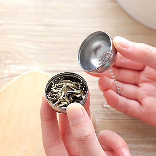 Gizhome 4 Pack Stainless Steel Mesh Tea Ball Strainer Filter Infuser For Loose Leaf Tea And Mulling Spices - Chain Style #TOP1