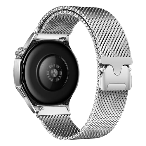 Image of Compatible with Huawei Watch GT 5 46mm Strap Stainless Steel Band for Watch 4 46MM Parachute-Style Buckle Loop Strap Compatible with Huawei Watch GT 4 3 2 46mm Straps(No Watch)