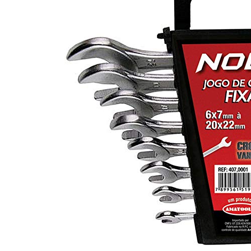 Jogo de Chave Fixa 6x7 20x22mm 8 Peças Noll 407,0001