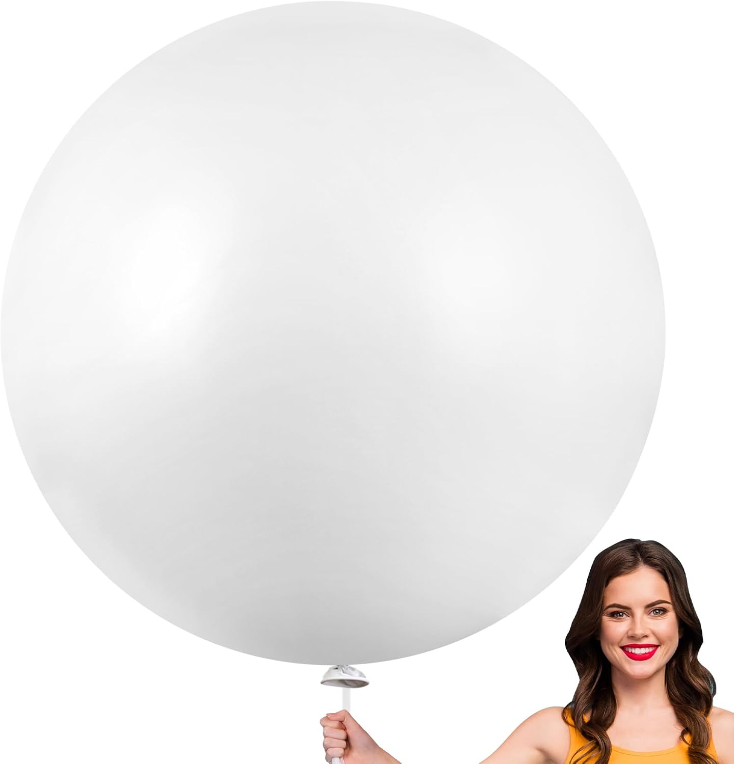 RUBFAC White Giant Balloons 6Pack 36 Inch Jumbo Large Latex Balloons for Photo Shoot Birthday Bridal Shower Wedding Anniversary Bachelorette Engagement Party Decorations