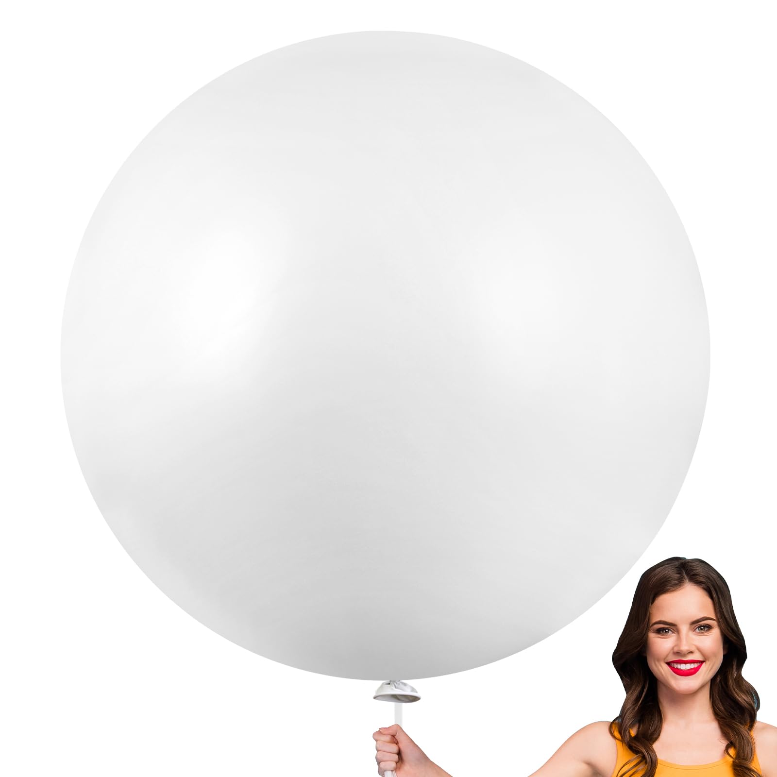 RUBFAC White Giant Balloons 6Pack 36 Inch Jumbo Large Latex Balloons for Photo Shoot Birthday Bridal Shower Wedding Anniversary Bachelorette Engagement Party Decorations