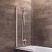 Produktbild Schulte Duschwand 1-teilig Berlin, zum Kleben, 70 x 130 cm, ESG Sicherheitsglas, chromoptik, D6934513 41 50, Duschabtrennung für Badewanne