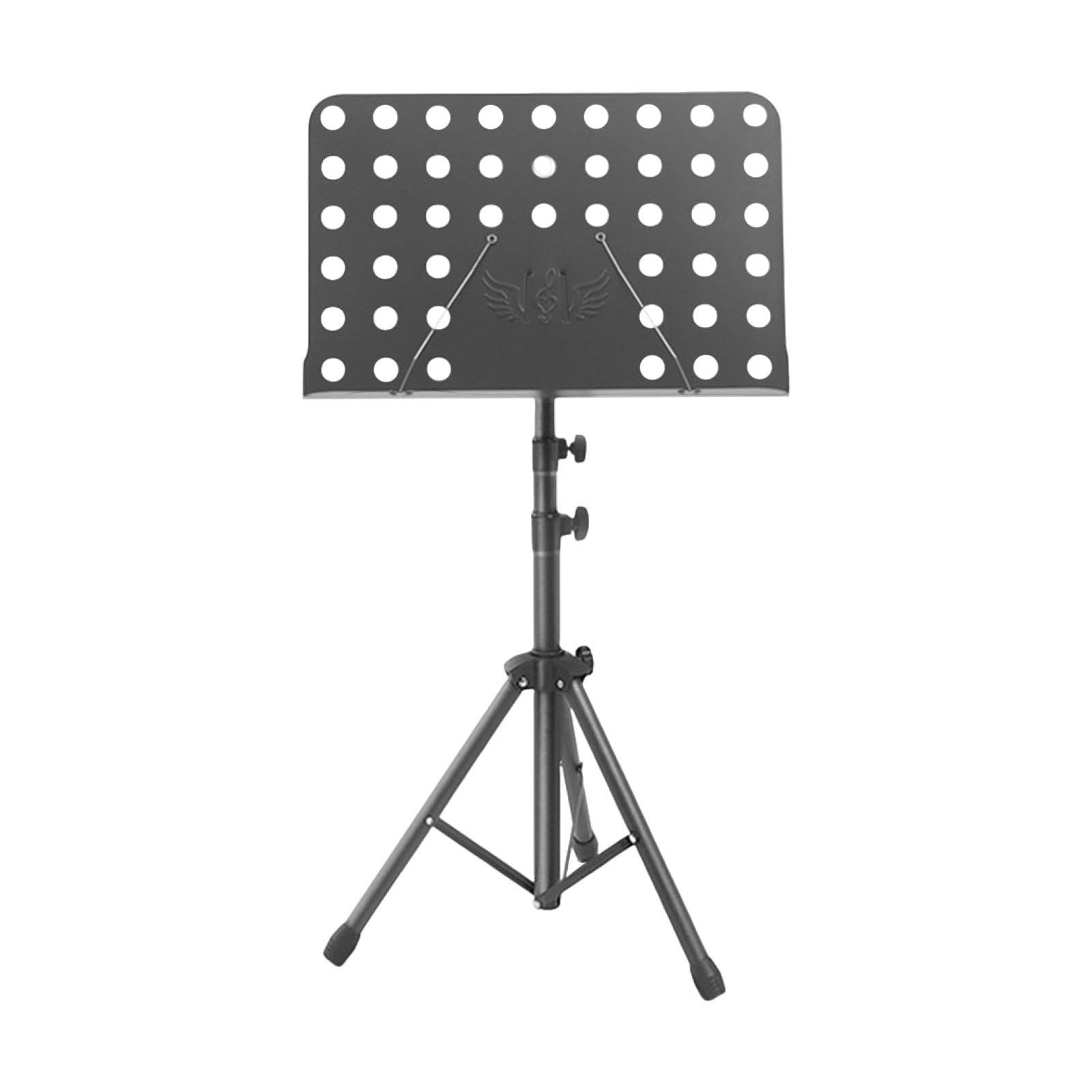 Atril para Partituras Plegable y Portátil - Soporte Ajustable para Notas Musicales, Libros y Lectura en Cama, Sofá o Estudio- Negro