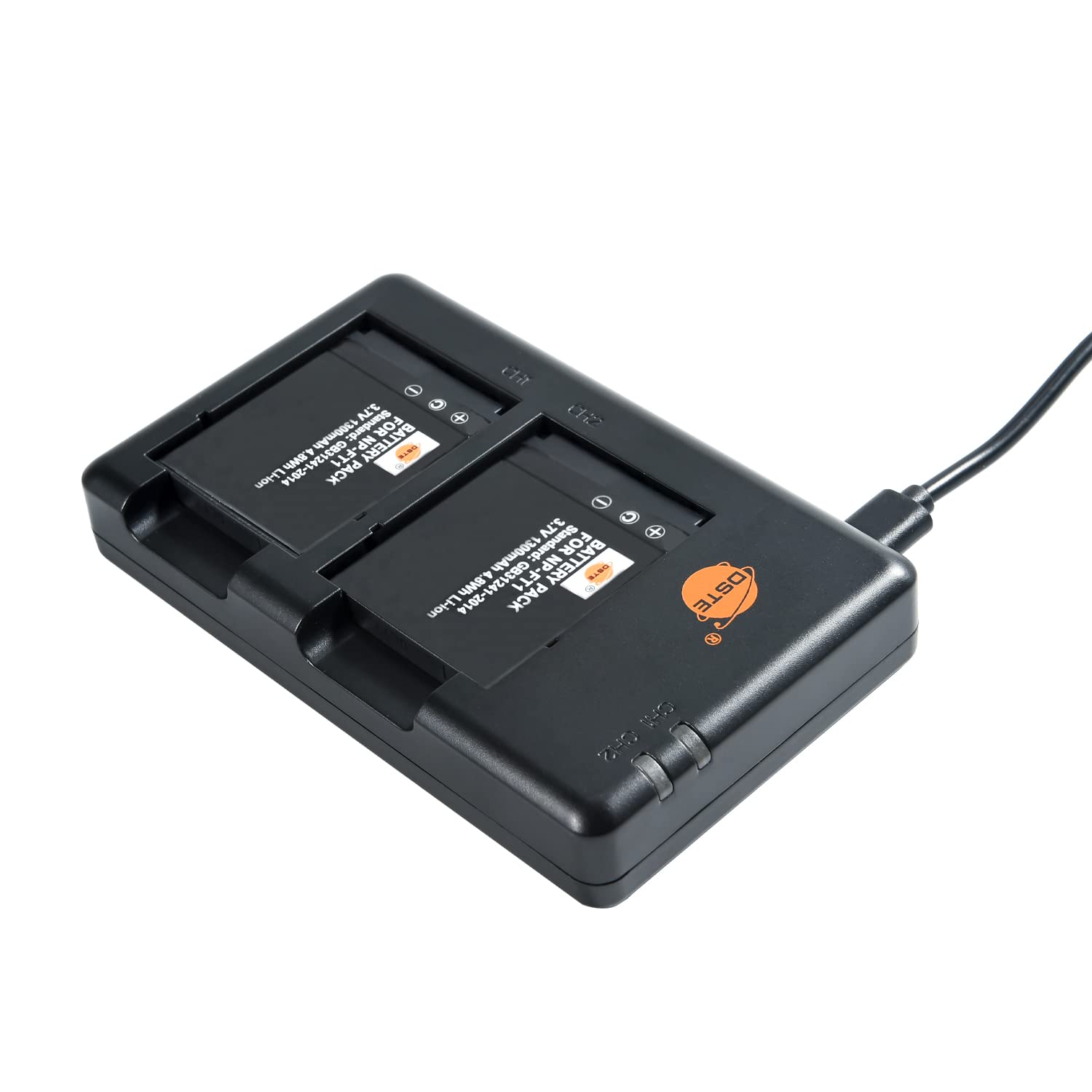 DSTE 2-Pack NP-FT1 Battery and Micro USB Dual Charger Compatible with NP-FT1 and Sony DSC-L1 DSC-L1/W DSC-M1 DSC-M2 DSC-T1 DSC-T10 DSC-T10/B DSC-T10/P DSC-T33 DSC-T3/B DSC-T5/N Digital Camera