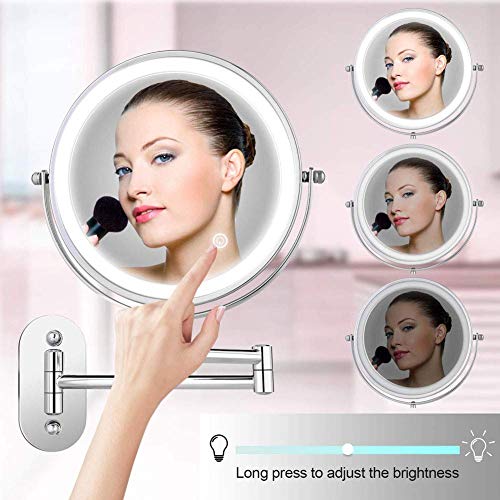 Espejo de Maquillaje Led 8 Pulgadas Montaje Pared miniatura 3