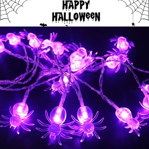 2PCS Spider String Lights Halloween Party Decorations Battery Operated - image 6