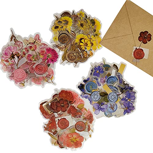 120 Pcs Wax Seal Stickers Floral Envelope Seal Stickers For Thanksgiving Wedding Party Invitation Cards Gift Packing Decor (Style1) #TOP23